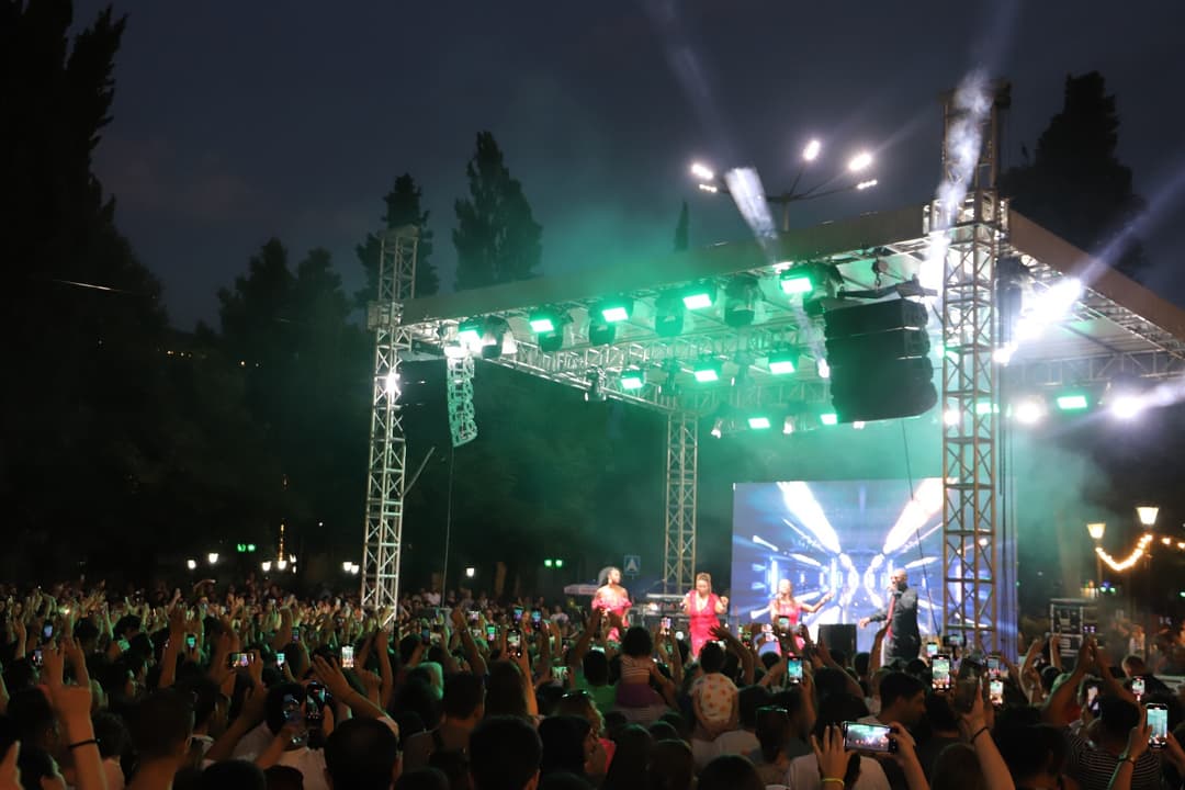 Legendary group Boney M performs in Georgia's Terjola
