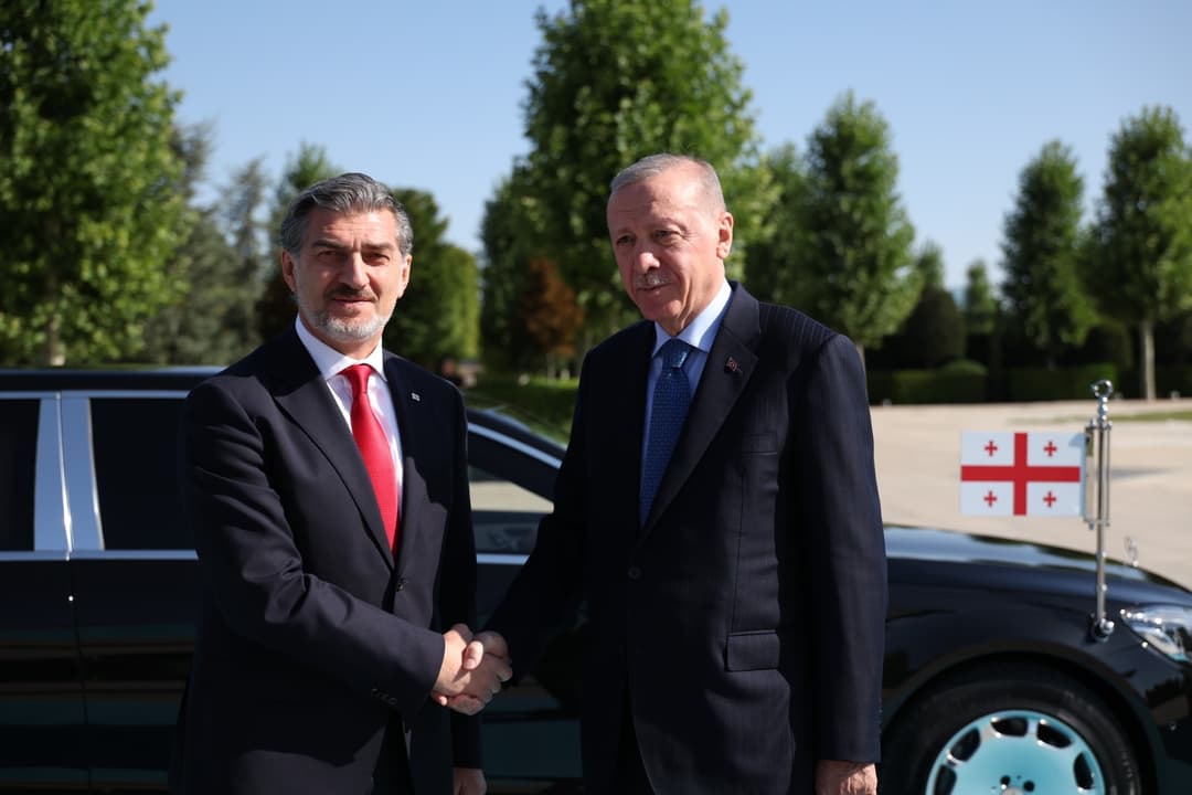 თურქეთის პრეზიდენტის სასახლეში მიხეილ ყაველაშვილის დახვედრის ოფიციალური ცერემონია გაიმართა