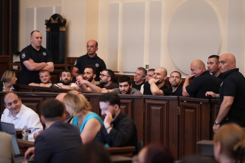 Georgia court jails 11 pro-European protesters for two years after charges reclassified