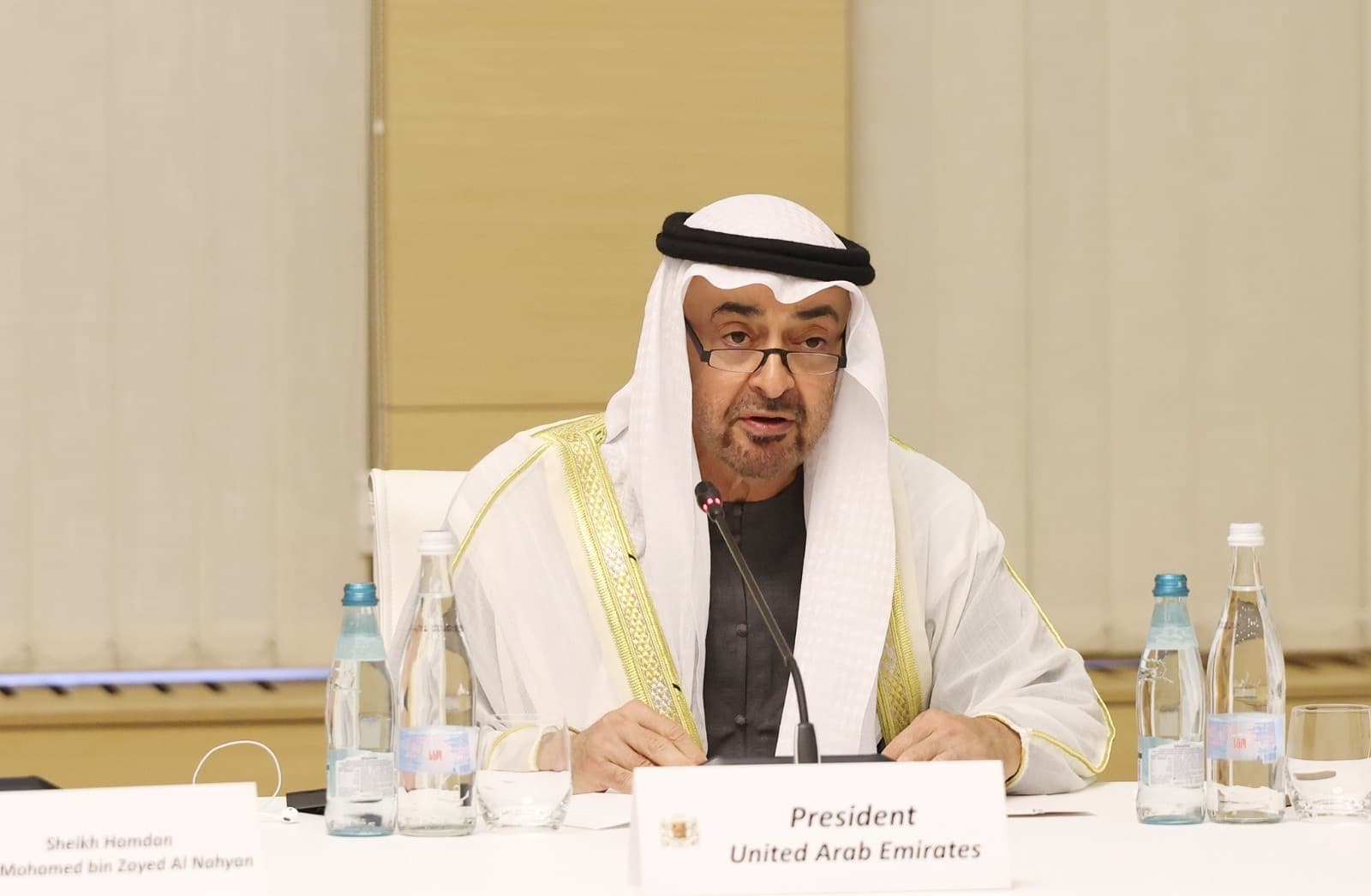 The UAE President highlighted the growth of trade relations between the two countries