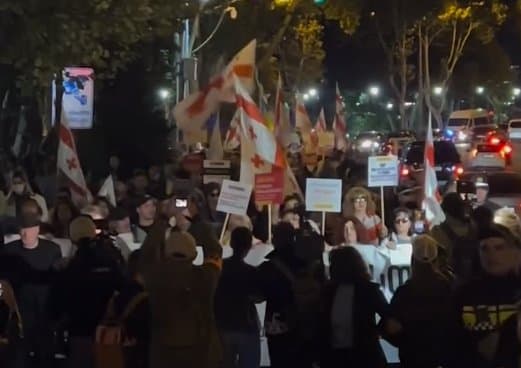 300 days of protest - demonstration march in Georgian capital