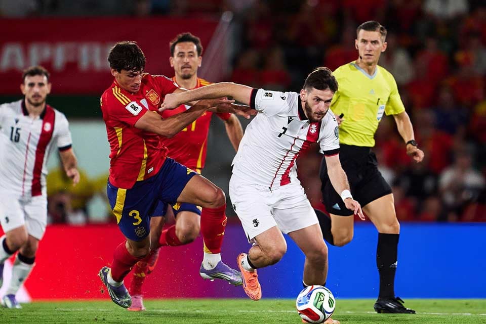 საქართველოს საფეხბურთო ნაკრები ესპანეთთან დამარცხდა 