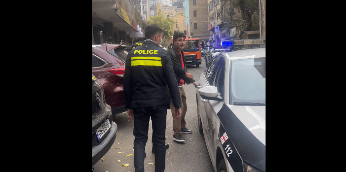 Georgian journalist Sanaia reportedly detained for blocking road