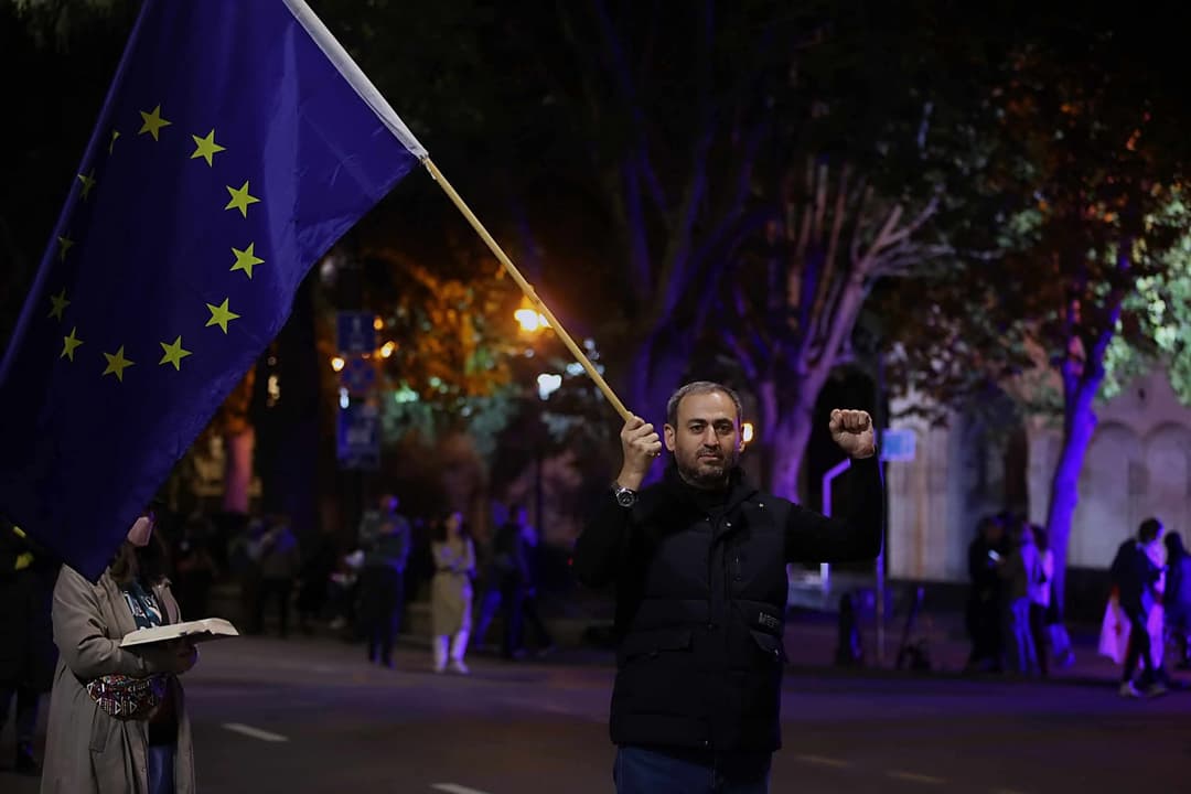 Azerbaijani journalist Sadigov sentenced to 14 days in detention for blocking road in Tbilisi protest 