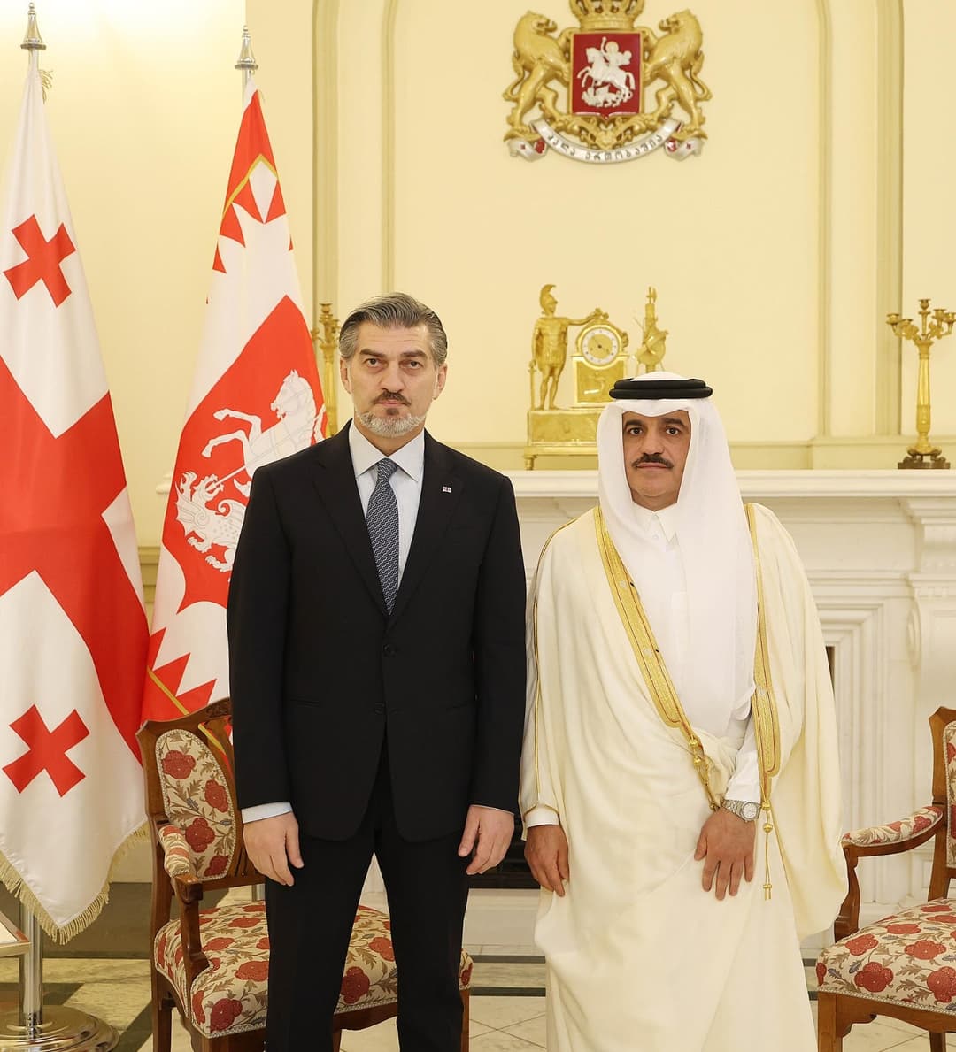 მიხეილ ყაველაშვილი საქართველოში კატარის ელჩს შეხვდა