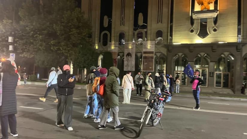 Several protesters detained during rally in central Tbilisi
