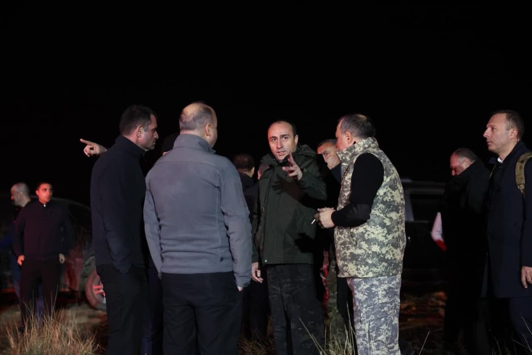 Interior Minister visits site of Turkish military plane crash in eastern Georgia