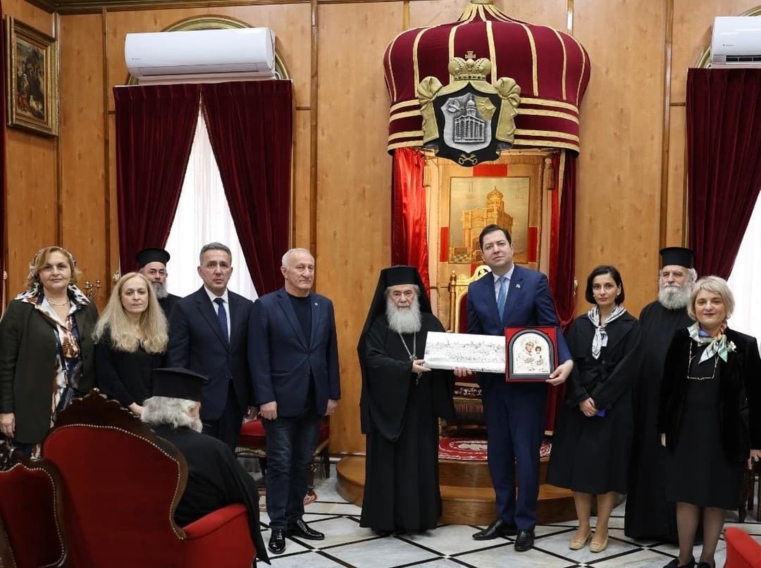 აფხაზეთის მთავრობის წევრები იერუსალიმის პატრიარქ თეოფილე III-ს შეხვდნენ