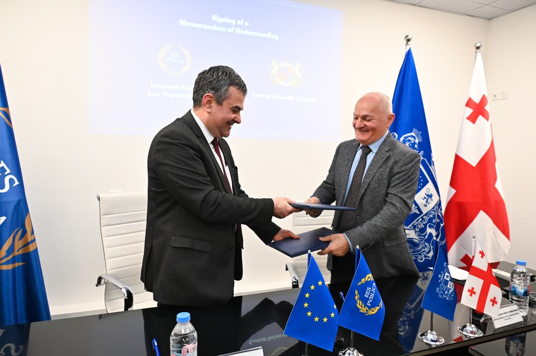 “ევროპის ცენტრალურ უნივერსიტეტსა” და “ევროპის საჯარო სამართლის ორგანიზაციას" შორის თანამშრომლობის მემორანდუმი გაფორმდა