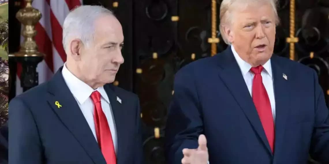 Trump and Netanyahu at Mar-a-Lago. 
