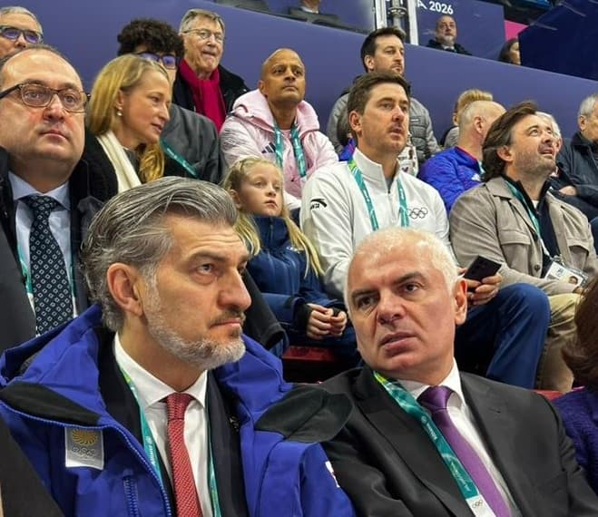 მიხეილ ყაველაშვილი ზამთრის ოლიმპიადაზე ფიგურული ციგურაობის გუნდური ასპარეზობის პირველ საშეჯიბრო დღეს დაესწრო