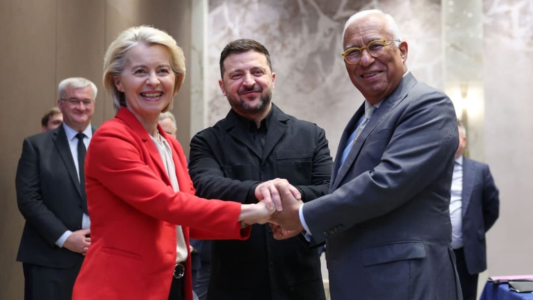 EU, Ukraine leaders welcome €90bln support loan, new sanctions package, accession progress