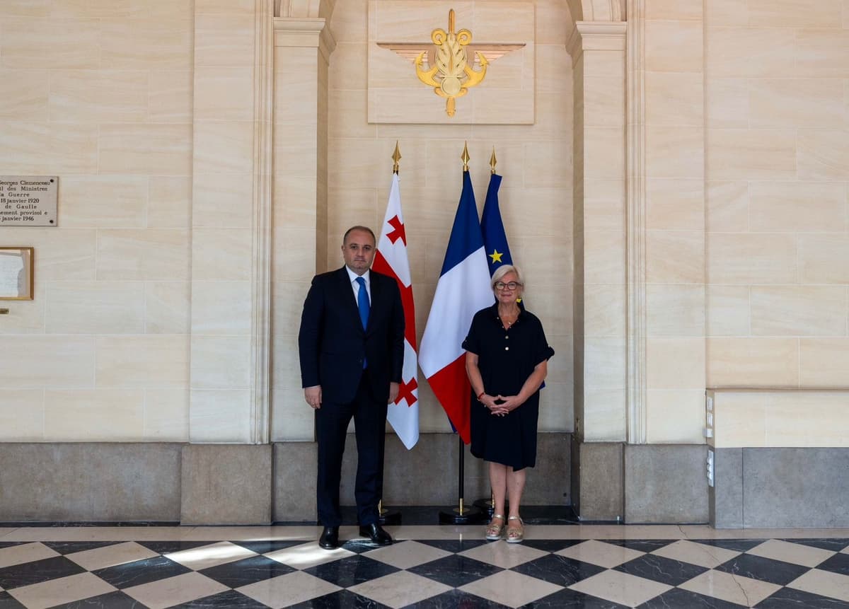 Georgian defence minister holds talks with French counterpart in Paris