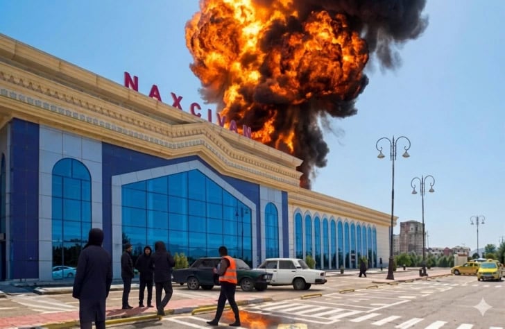 The drone strikes in Azerbaijan reportedly injured two people