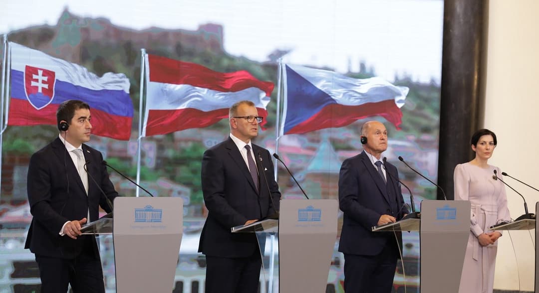 შალვა პაპუაშვილი სლავკოვის სამეულის პარლამენტის თავმჯდომარეებს შეხვდა