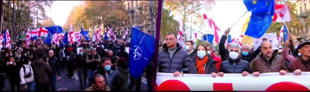 ოპოზიცია საპროტესტო მსვლელობას მართავს