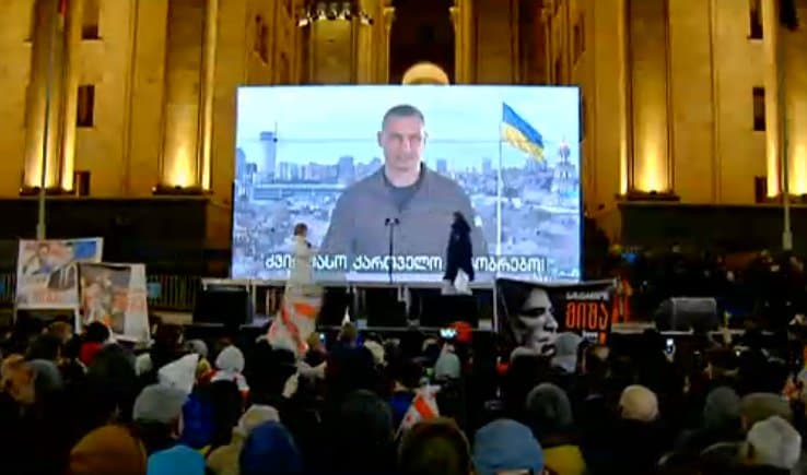 კლიჩკო – მადლობელი ვართ თქვენი გამბედაობისთვის, თავისუფლებისა და დამოუკიდებლობის სურვილისთვის