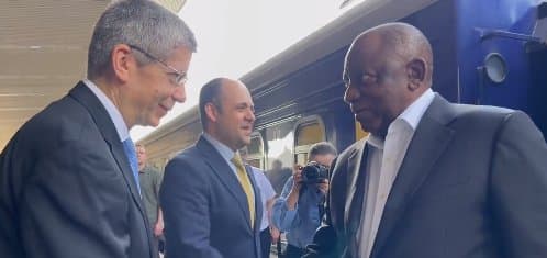 სამხრეთ აფრიკის პრეზიდენტი უკრაინაში ჩავიდა