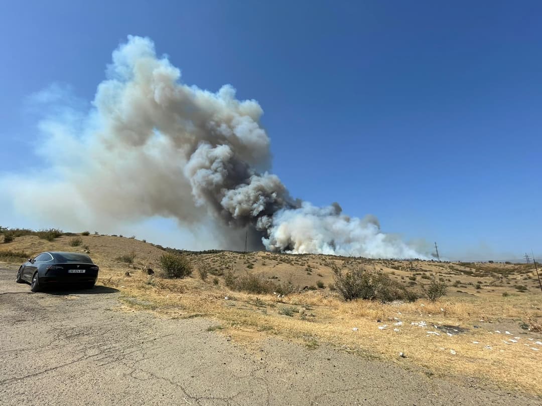 შავნაბადას ტყეში ხანძრის ქრობის პროცესში ავიაცია ჩაერთო