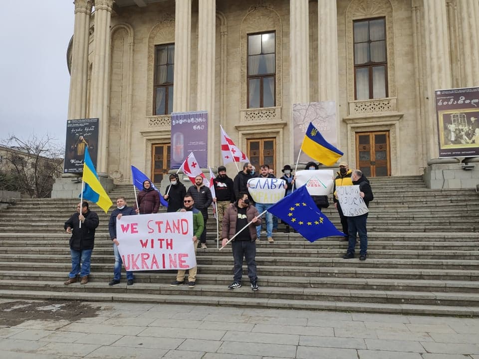 ქუთაისში უკრაინის სოლიდარობის აქცია გაიმართა