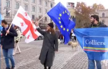 თბილისში საპროტესტო მსვლელობა იმართება