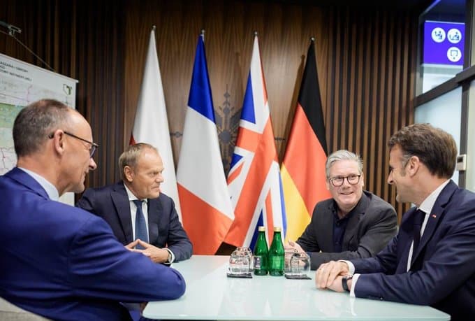 მერცი, მაკრონი, სტარმერი და ტუსკი კიევში ჩავიდნენ