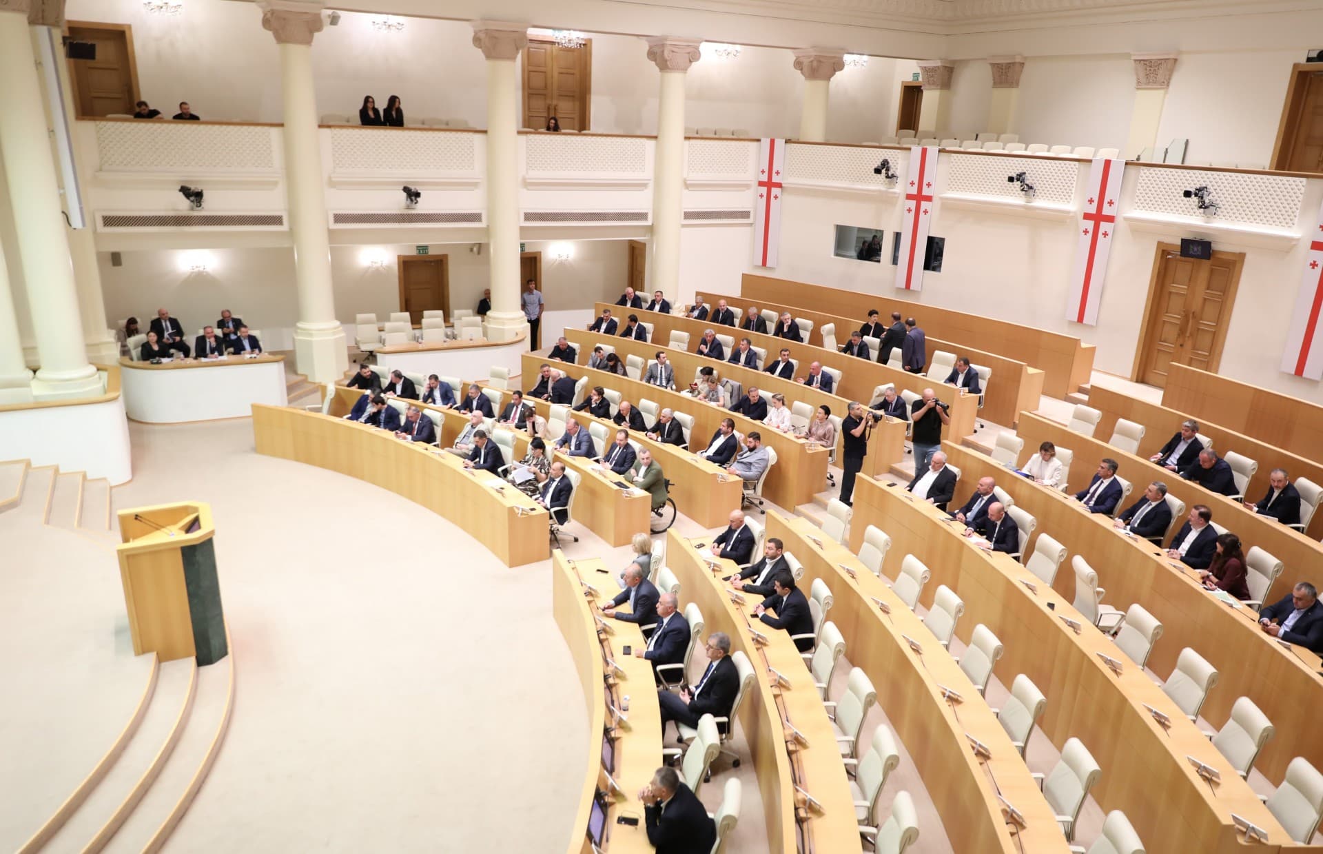 The draft law, introduced by MPs from the ruling Georgian Dream party and its affiliated People's Power movement, is being fast-tracked through parliament and could be adopted within a week.