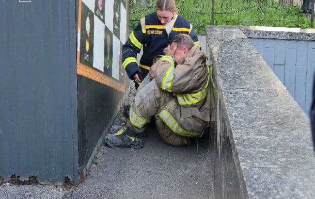 Five more emergency workers were wounded while extinguishing a fire sparked by an attack in the western Ternopil region.