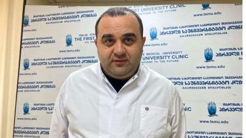 The patient, identified as Papuna Lotsulashvili, was allegedly assaulted by law enforcement officers in the Kombinati settlement of Gori.